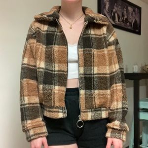 Plaid Sherpa Jacket